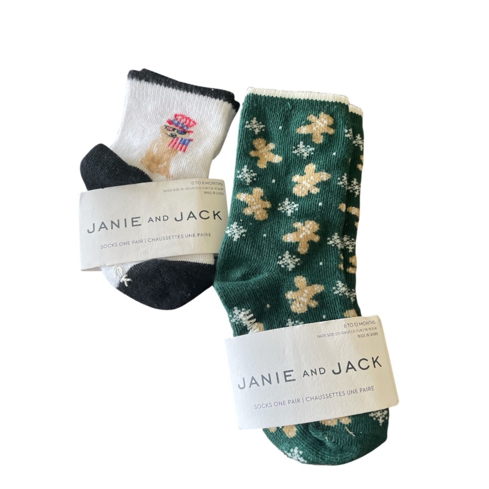 Janie and Jack Patriotic + Christmas Socks